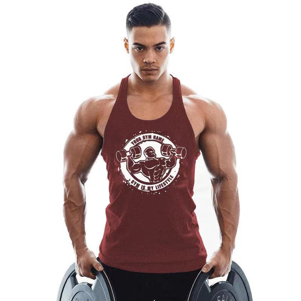 GYM IS YOUR LIFESTYLE Graphic Fitness Tank Tops