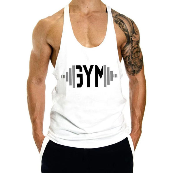 GYM and Dumbbel Graphic Bodybuilding Tank Tops