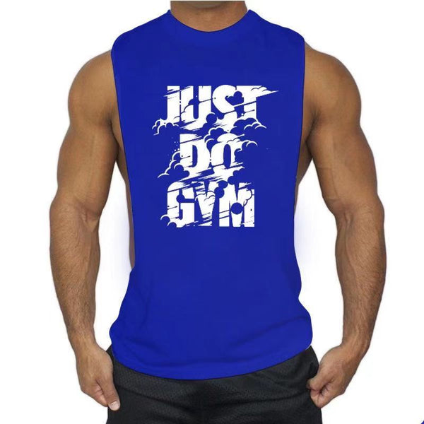 Fashion JUST DO GYM Printed Fitness Tank Tops