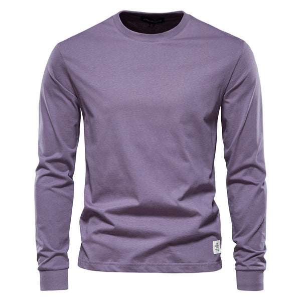 Men's Solid Color Long Sleeve Shirt