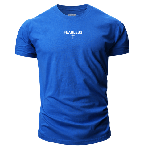blue Men's FEARLESS Cross T-shirt