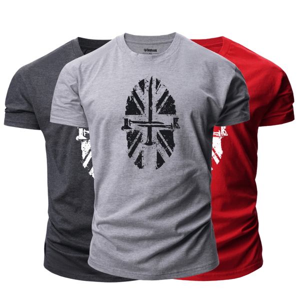 3 Pieces Men's Spartan Graphic T-Shirt