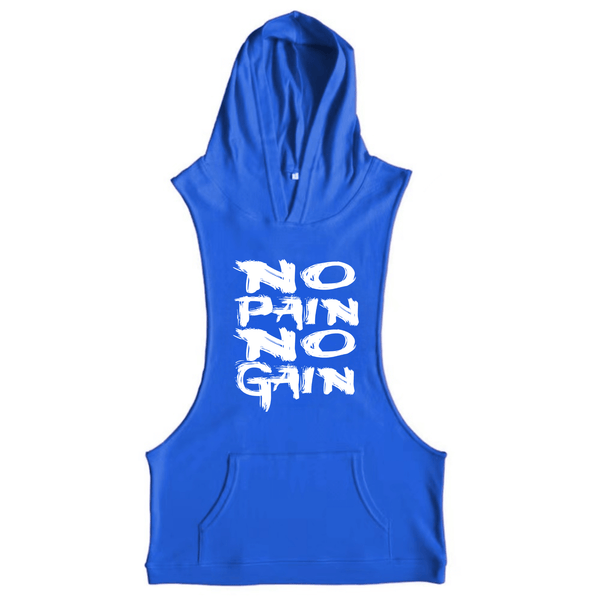 Men's NO PAIN NO GAIN Sleeveless Hoodie Tank Tops