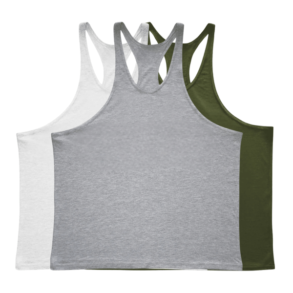 3 Pieces Men's GYM Stringer Tank Tops