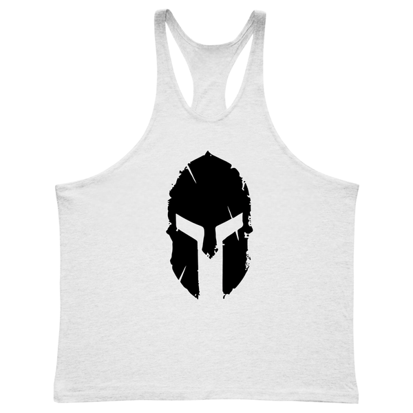 white Men's Spartan Graphic Tank Tops