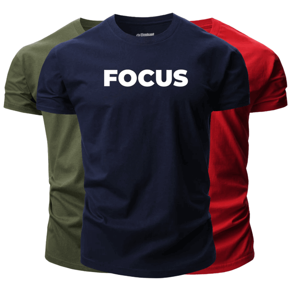 3 Pack Men's FOCUS Short Sleeve T-shirt