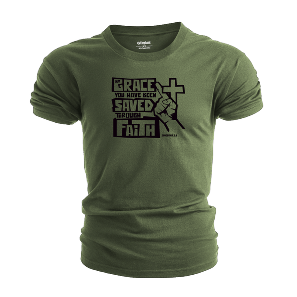 BY GRACE WE HAVE BEEN SAVED THROUGH FAITH T-shirt for Men