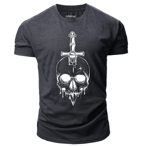 dark grey Men's Skull Graphic T-Shirt