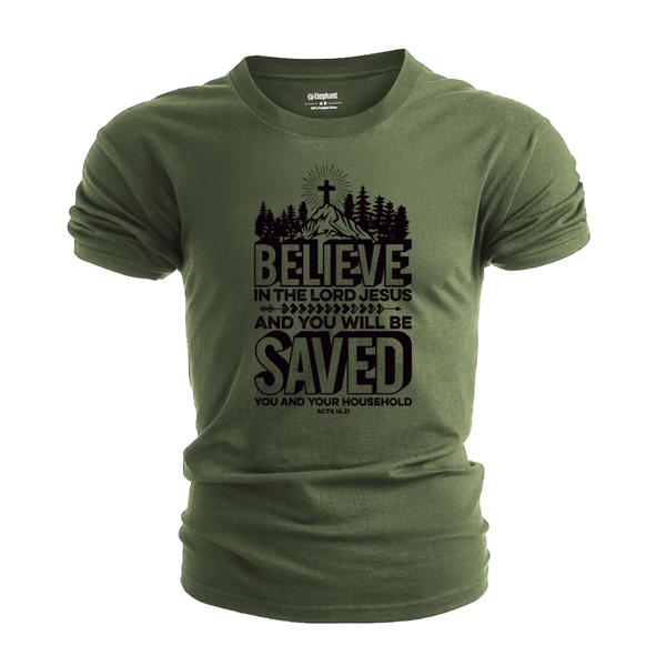 BELIEVE IN THE LORD JESUS T-shirt for Men