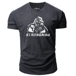 dark grey Men's Strong Man Graphic T-Shirt