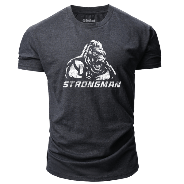 dark grey Men's Strong Man Graphic T-Shirt