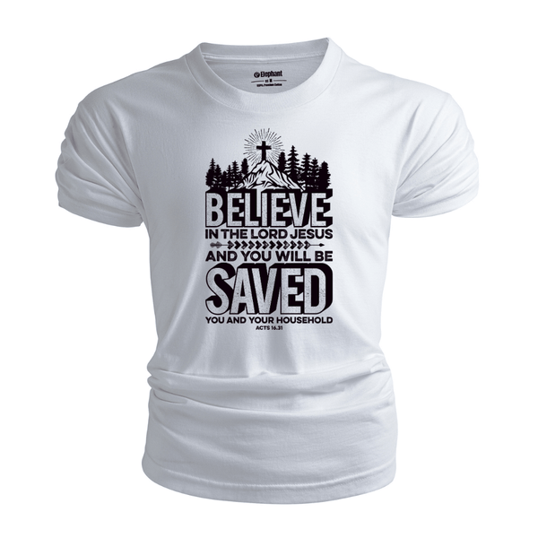 BELIEVE IN THE LORD JESUS T-shirt for Men