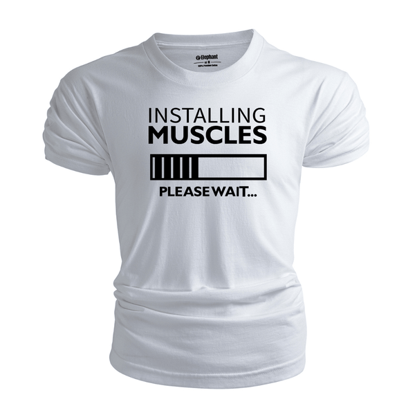 Men's Muscle Installing Graphic T-shirt