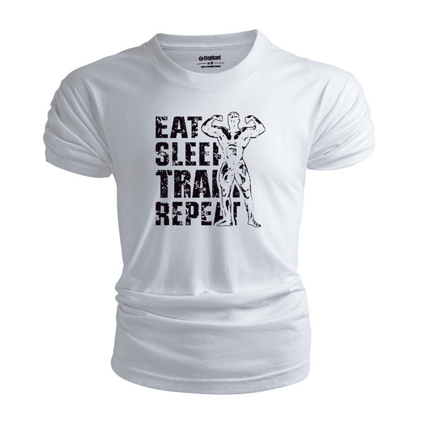 Men's EAT SLEEP TRAIN AND REPEAT Graphic Tees