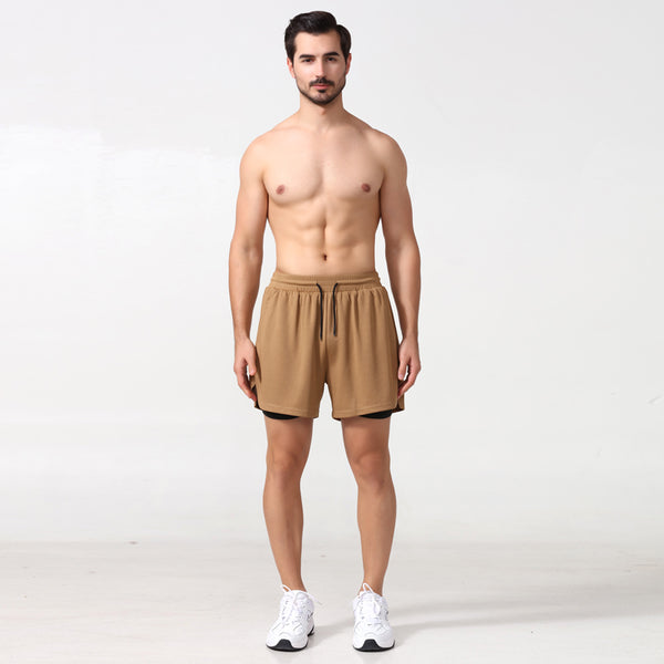 Fake Two-Piece Double-Layer Quick-Drying Sports Shorts