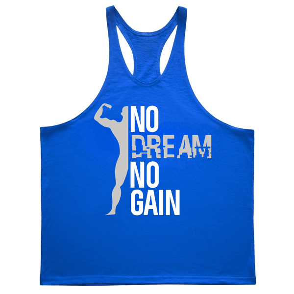 NO DREAM NO GAIN Y-back Gym Tank Tops for Men