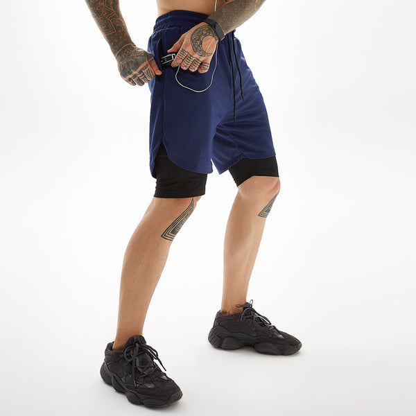 Men's Quick Drying 2-in-1 Gym Workout Shorts