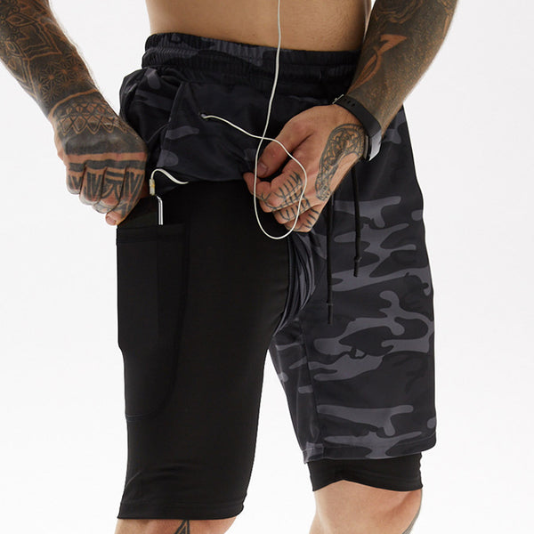 Men's Quick Drying 2-in-1 Gym Workout Shorts