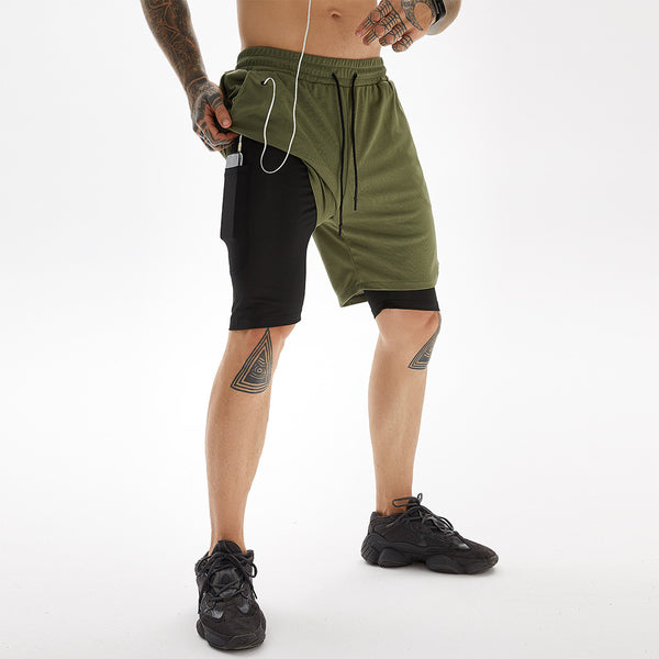 Men's Quick Drying 2-in-1 Gym Workout Shorts