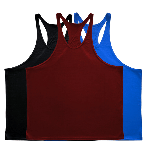 3 Pieces Men's GYM Stringer Tank Tops