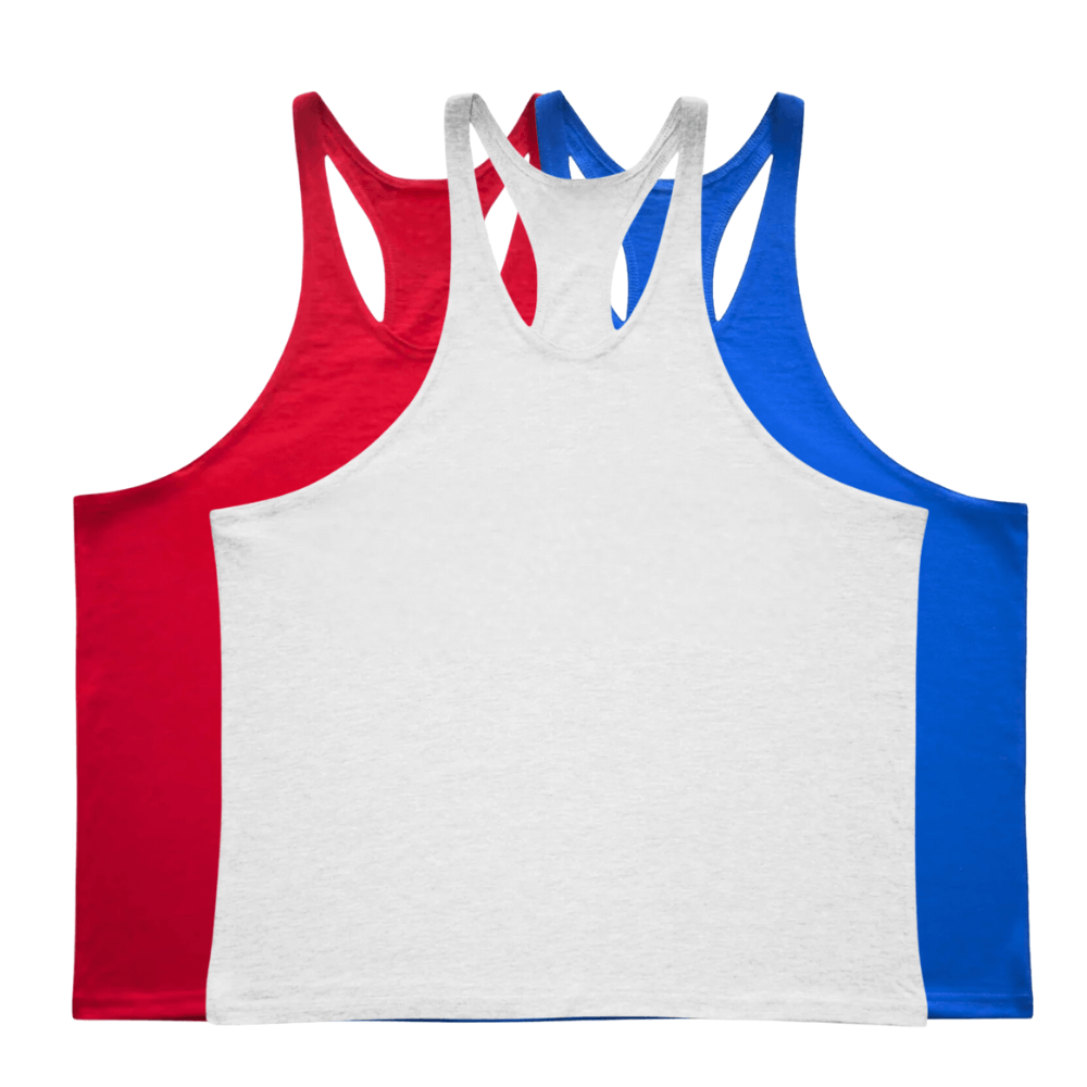 3 Pieces Men's GYM Stringer Tank Tops