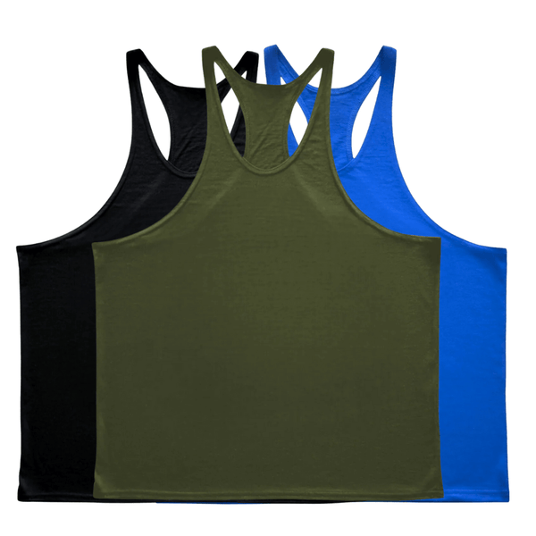 3 Pieces Men's GYM Stringer Tank Tops
