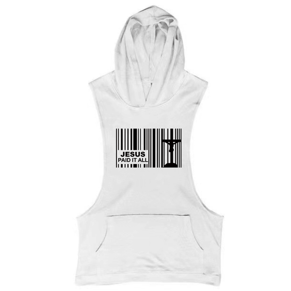 JESUS PAID IT ALL GYM Sleeveless Hoodie