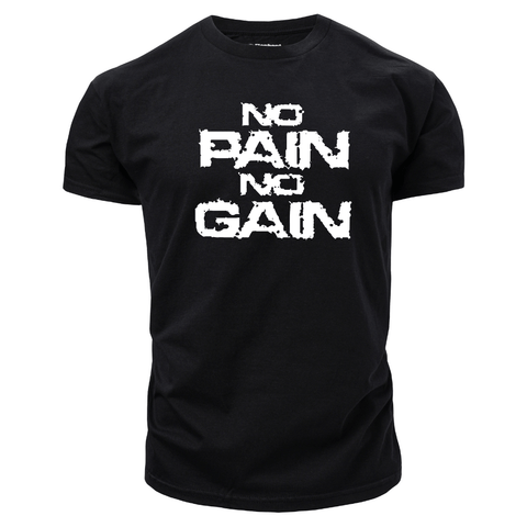 black Men's NO PAIN NO GAIN Short Sleeve T-shirt