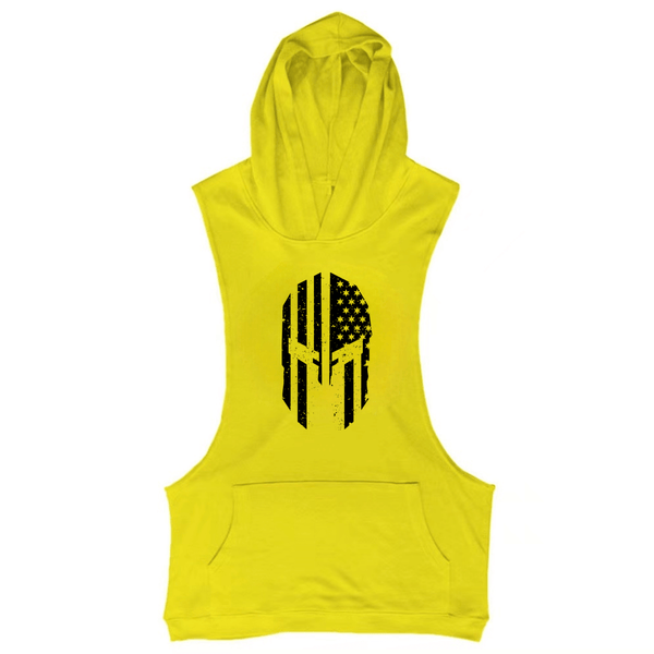 yellow Men's Spartan Hooded Tank Tops