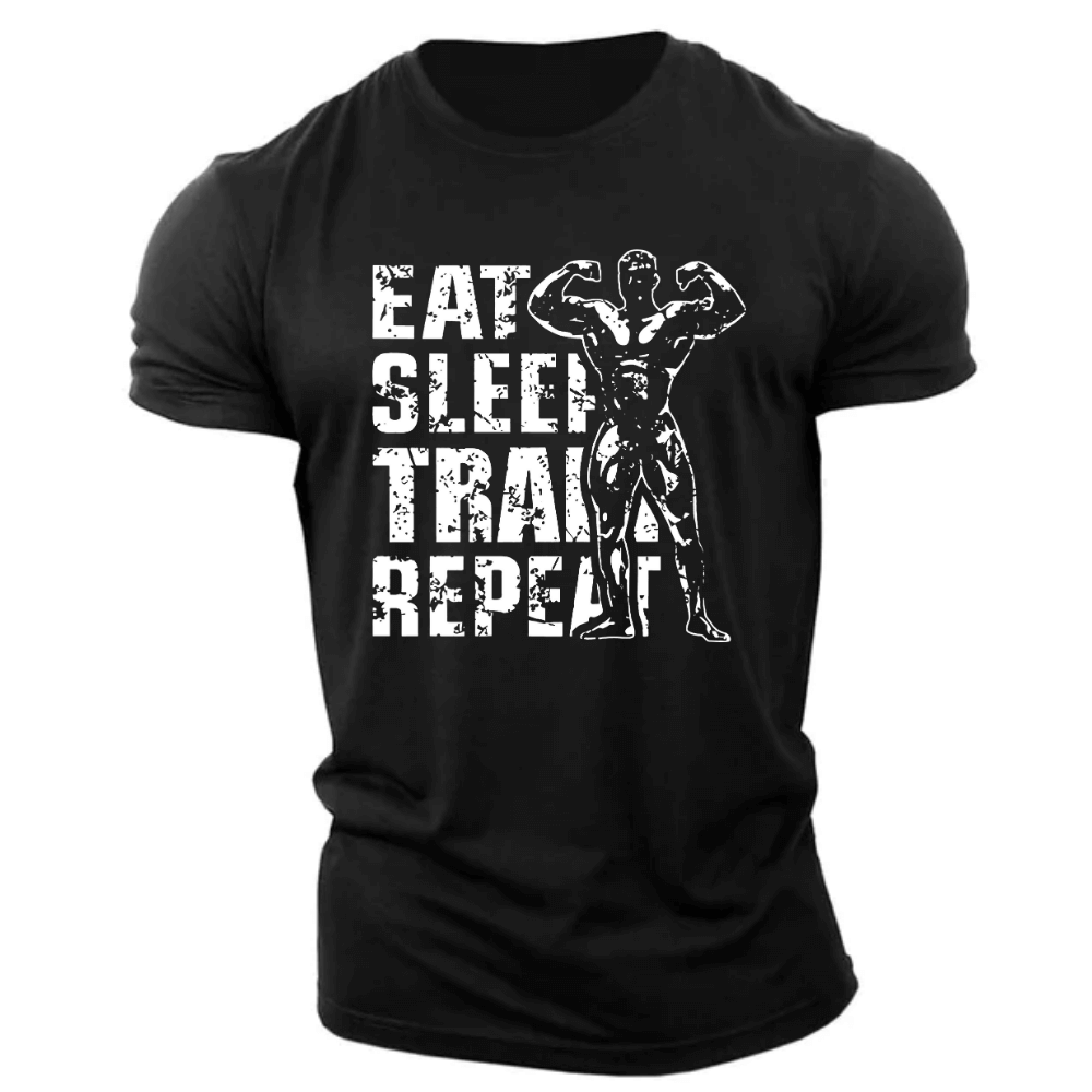 Men's EAT SLEEP TRAIN AND REPEAT Tees