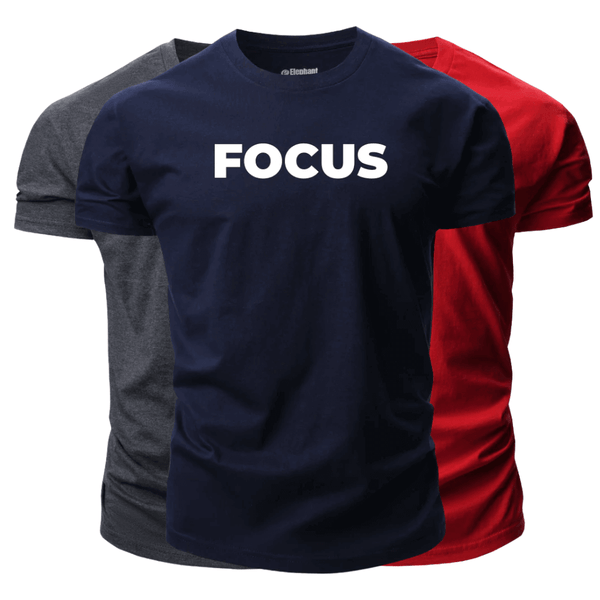 3 Pack Men's FOCUS Short Sleeve T-shirt