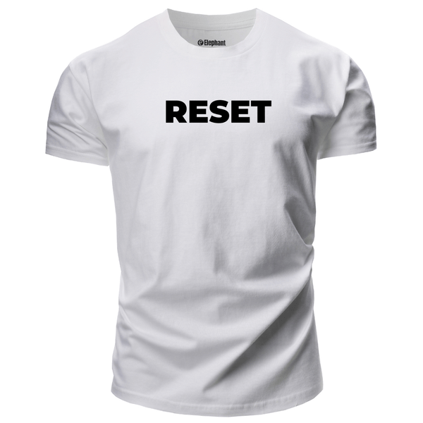 white RESET Men's Cotton Tees