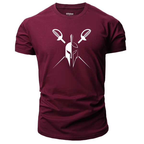 wine red Men's Spartan Short Sleeve T-Shirt