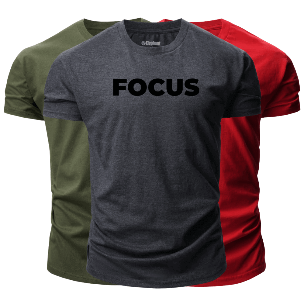 3 Pack Men's FOCUS Short Sleeve T-shirt