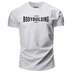 white Men's Bodybuilding T-Shirt