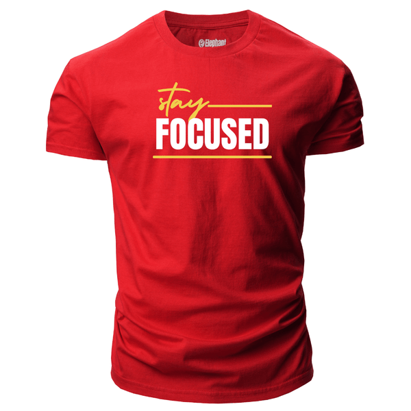 red Men's Stay FOCUSED T-shirt