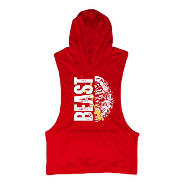 Men's BEAST Workout Hooded Tank Tops