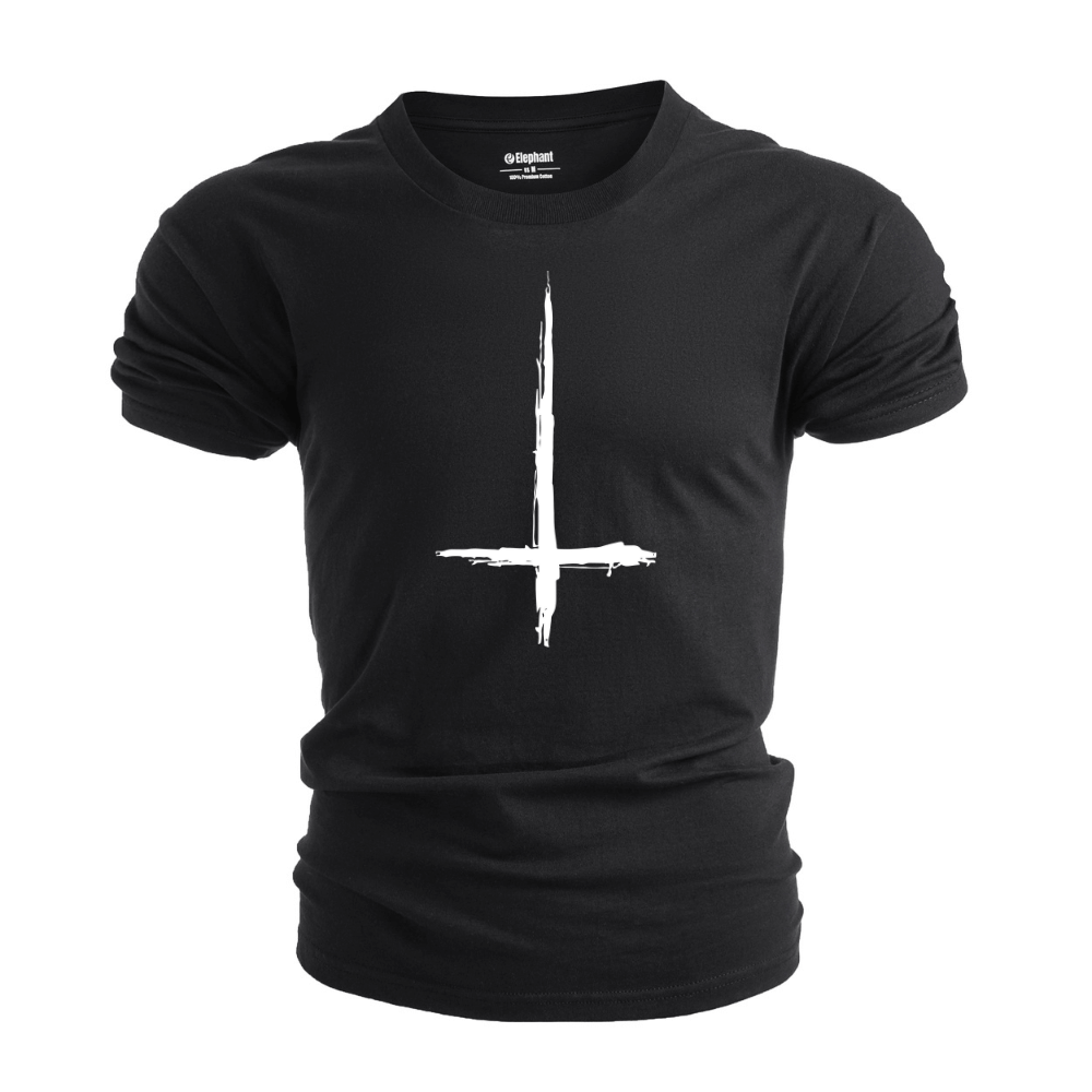 Men's Christian Cross Upside Down T-Shirt