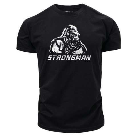 Black Men's Strong Man Graphic T-Shirt