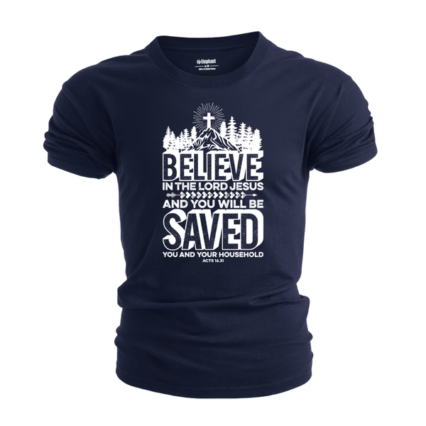 BELIEVE IN THE LORD JESUS T-shirt for Men