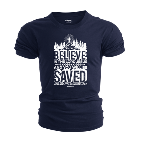 BELIEVE IN THE LORD JESUS T-shirt for Men