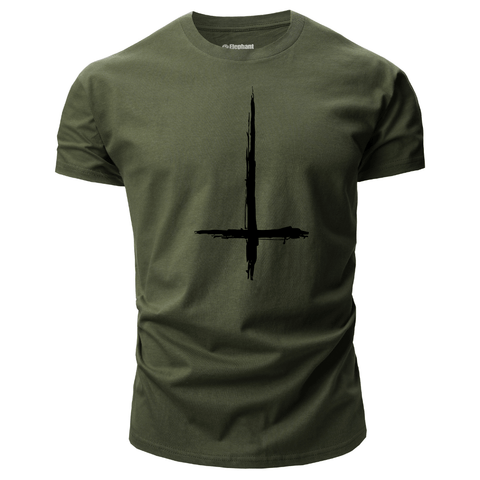 Men's Christian Cross Upside Down T-Shirt