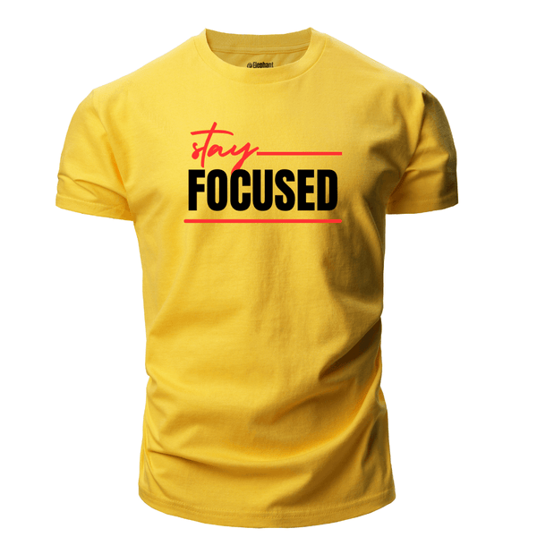 yellow Men's Stay FOCUSED T-shirt