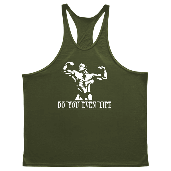 navy green men DO YOU EVEN LIFT Workout Tank Tops