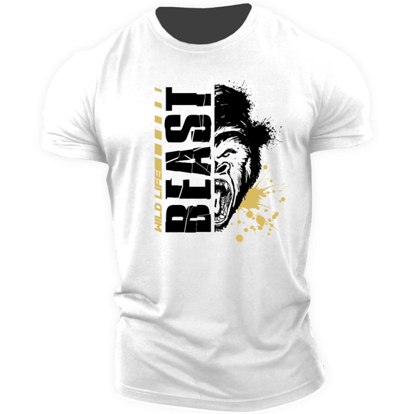 white Men's BEAST Graphic Tees