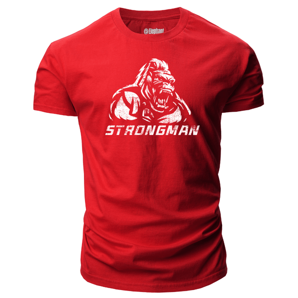 red Men's Strong Man Graphic T-Shirt
