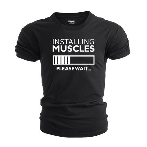 Men's Muscle Installing Graphic T-shirt