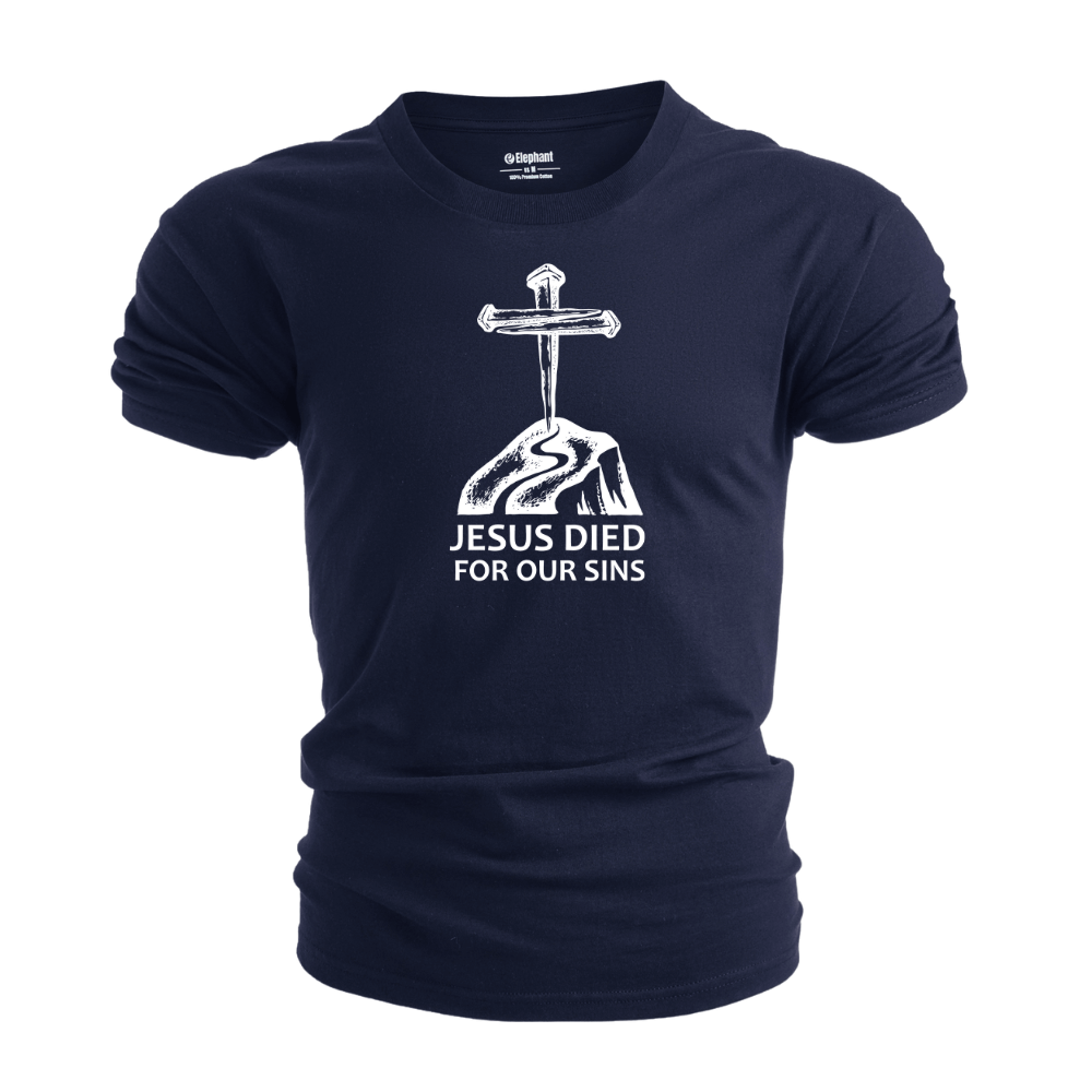 JESUS SAVED FOR OUR SINS Graphic T-shirt – Elephant Jay