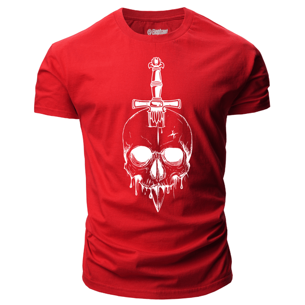 red Men's Skull Graphic T-Shirt