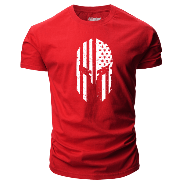 red Men's Spartan Graphic T-Shirt